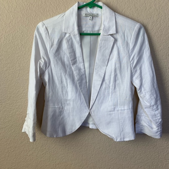 Bajee Collection Linen-Like White Blazer - Picture 4 of 8